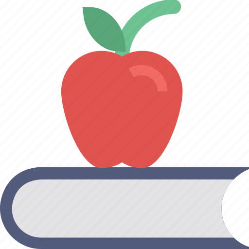 Apple education, apple on book, back to school, education concept, learning icon - Download on Iconfinder
