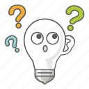 bulb, idea, innovation, light, revelation, think, thought 