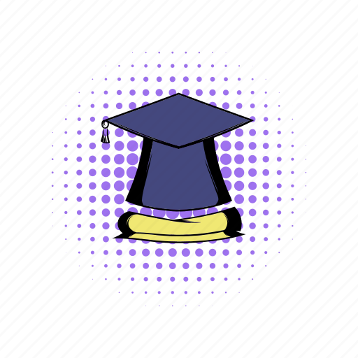 Ceremony, comics, diploma, graduate, hat, school, student icon - Download on Iconfinder