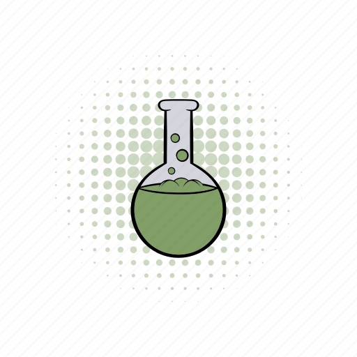 Bottle, comics, flask, glass, liquid, substance, tube icon - Download on Iconfinder