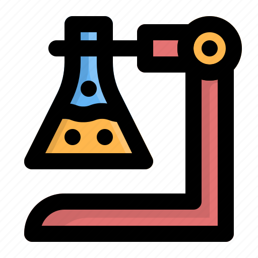 Chemical, chemistry, flask, in, lab, stand icon - Download on Iconfinder