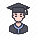 education, graduates, graduate, man, university, avatar