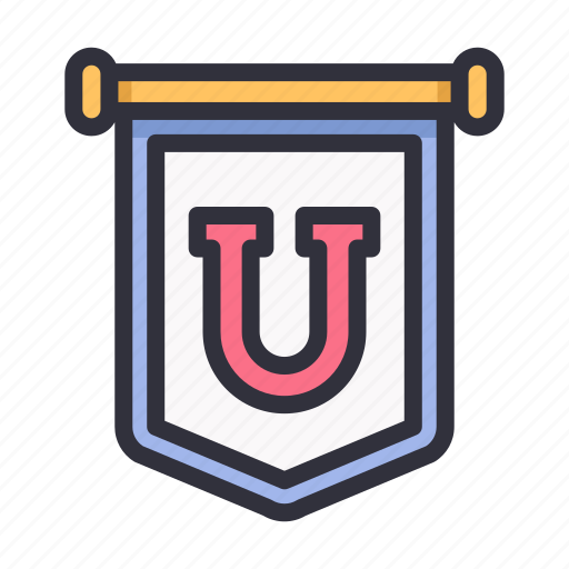 Education, flag, university, emblem, school, mascot, badge icon - Download on Iconfinder