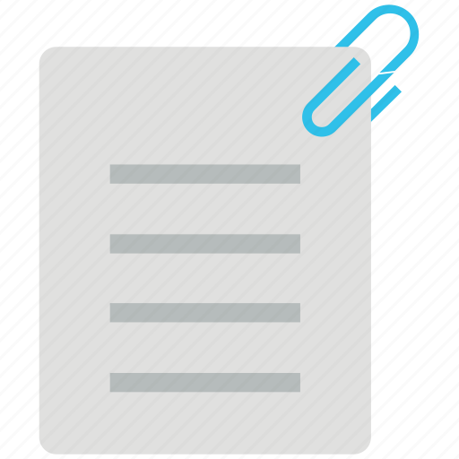 Attach notes, attached, attachment, paper, paper clip icon - Download on Iconfinder
