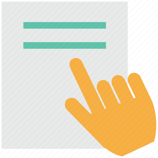 Education, hand gesture, learning, online study, pointing, read, study icon - Download on Iconfinder
