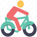 bicycle, bicycle rider, cycle, cyclist, school going
