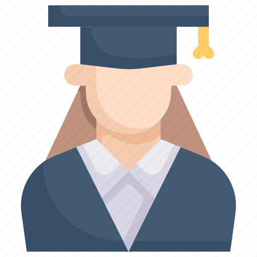 Education, female, girl graduate, knowledge, learning, school, study icon - Download on Iconfinder