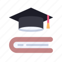 education, graduate, book, hat, student, knowledge, school
