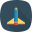 education, launch, pen, pencil, rocket, study icon 