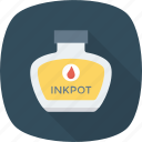 ink, inkpot, leaf icon 