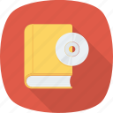book, cd, cd with book, educational cd icon