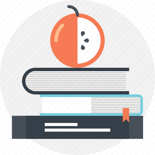 Apple, book, education, knowledge, learn, school, study icon - Download on Iconfinder