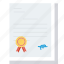 certificate, contract, degree, diploma, document, license, patent icon 