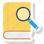 book, explore, research, search icon 