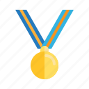 achievement, award, champion, medal, ribbon, school, winner