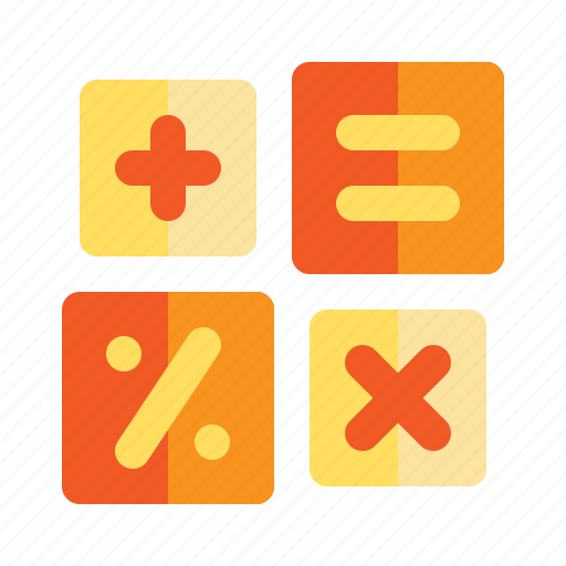 Math, operations, percent, plus, school, subject, times icon - Download on Iconfinder
