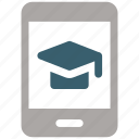 digital education, e learning, mobile, study app, technology icon