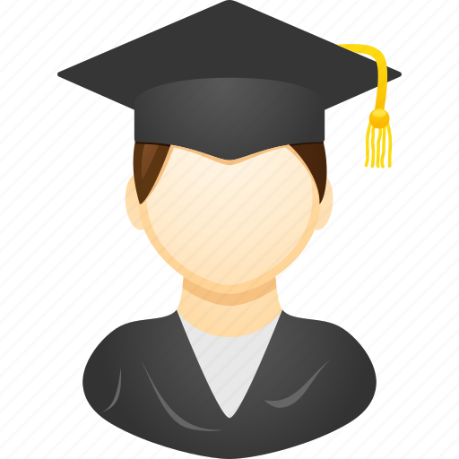 Cap, education, graduation, man, mortarboard, robe, student icon - Download on Iconfinder