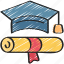 achieved, cap, degree, education, finish, smart 