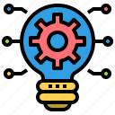 innovation, idea, process, science, technology, bulb, lamp, gear, cog