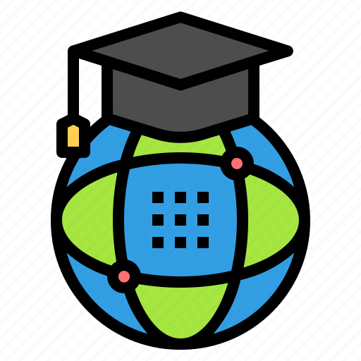 Global, education, student, hat, certificate, degree, diploma icon - Download on Iconfinder