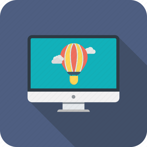 Air balloon, display, monitor, screen, tv icon - Download on Iconfinder
