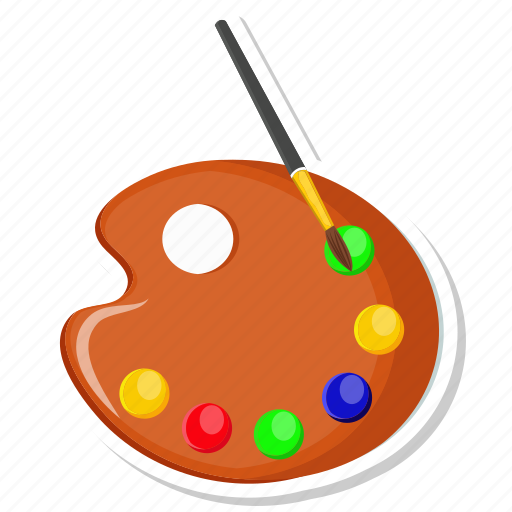 Art, color plate, paintbrush icon - Download on Iconfinder