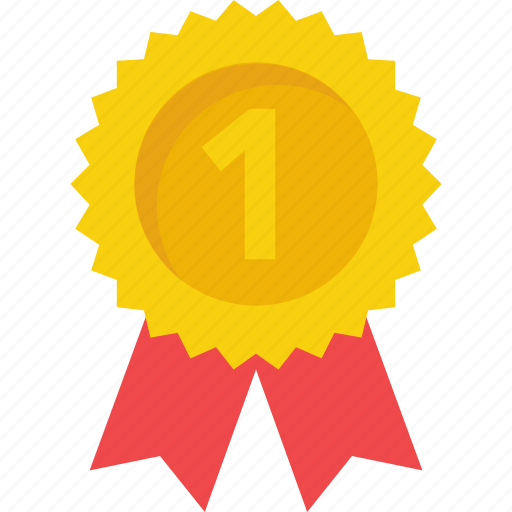 Award badge, first place, first position, positon badge, reward, ribbon badge, winner icon icon - Download on Iconfinder