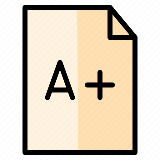 A+, best, exam, qualification, result, results, test icon - Download on Iconfinder