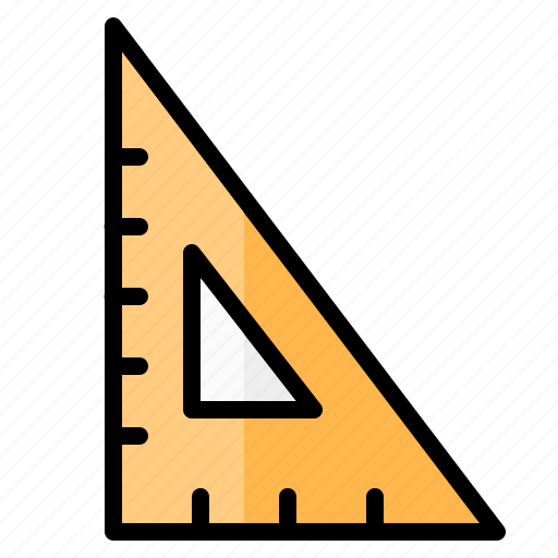 Draw, drawing, geometry, measure, measuring, set square, triangle icon - Download on Iconfinder