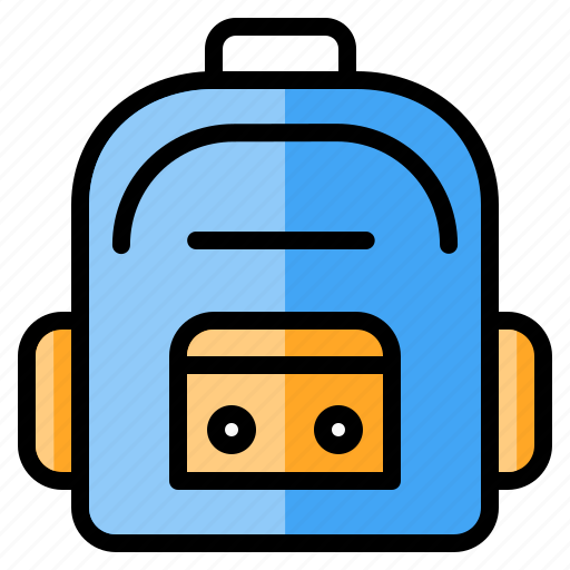 Backpack, bag, education, school, school bag, travel, vacation icon - Download on Iconfinder