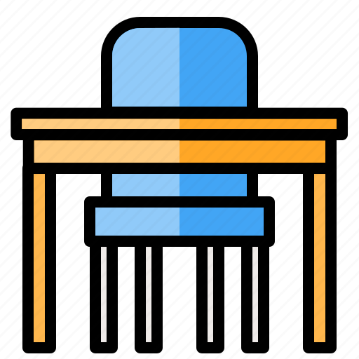Belongings, chair, classroom, desk chair, furniture, furniture and household, teacher icon - Download on Iconfinder