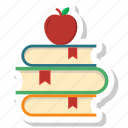 apple, book, knowledge, noterbook, red, school
