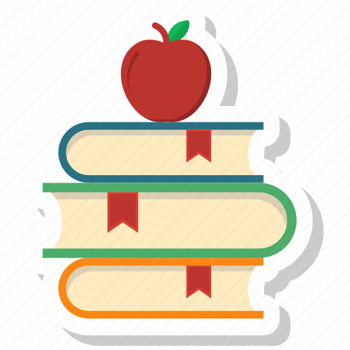 Apple, book, knowledge, noterbook, red, school icon - Download on Iconfinder