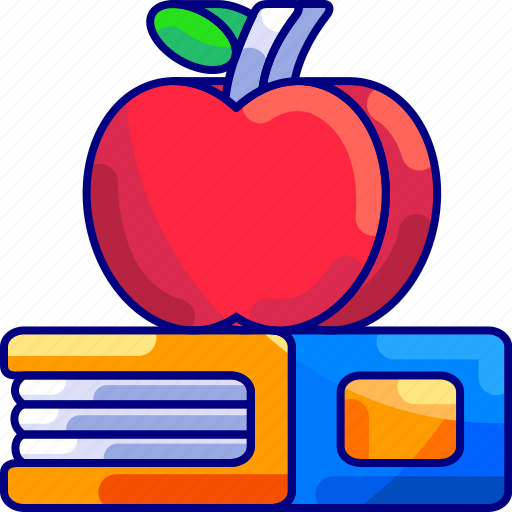 Apple, book, bukeicon, education, knowledge, school icon - Download on Iconfinder
