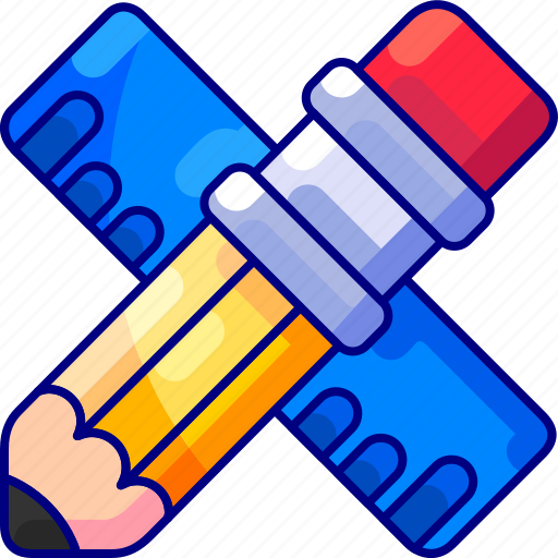 Pencil, stationary, ruler icon - Download on Iconfinder