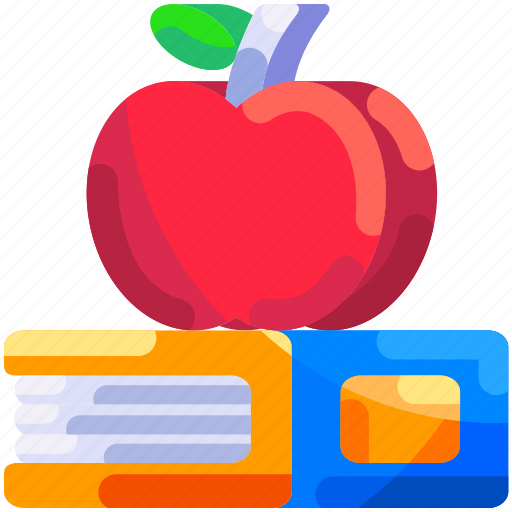 Apple, book, bukeicon, education, knowledge, school icon - Download on Iconfinder