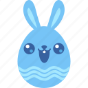 bunny, cute, easter, egg, emoji, kawai, rabbit