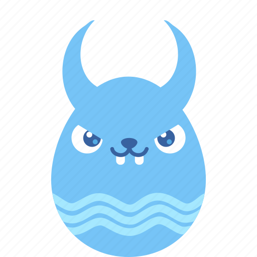 Bad, bunny, demon, easter, egg, emoji, rabbit icon - Download on Iconfinder