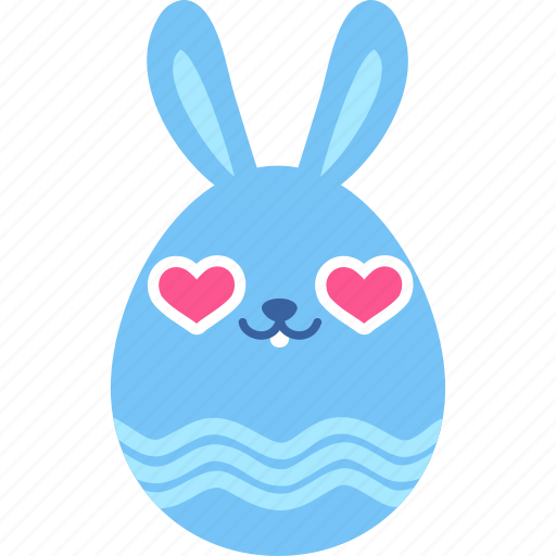 Bunny, easter, egg, emoji, emotion, heart, love icon - Download on Iconfinder