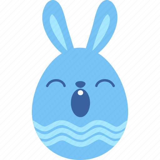 Bunny, easter, egg, emoji, emotion, rabbit, sleepy icon - Download on Iconfinder