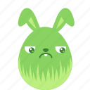 bunny, easter, egg, emoji, emotion, guilty, rabbit