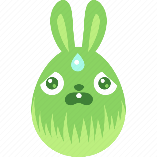 Bunny, easter, egg, emoji, emotion, rabbit, scared icon - Download on Iconfinder
