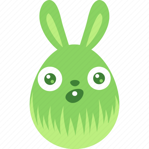 Bunny, easter, egg, emoji, emotion, rabbit, surprised icon - Download on Iconfinder