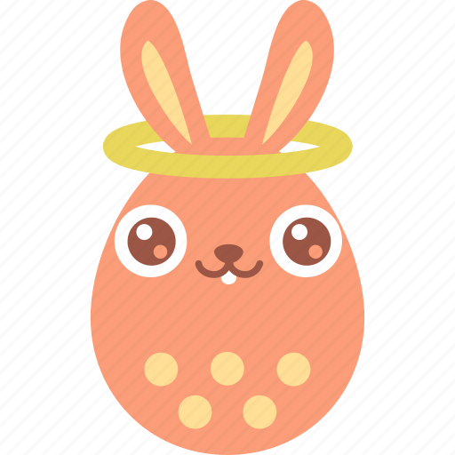 Angel, bunny, easter, egg, emoji, good, halo icon - Download on Iconfinder