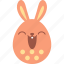 bunny, easter, egg, emoji, emotion, happy, smile 