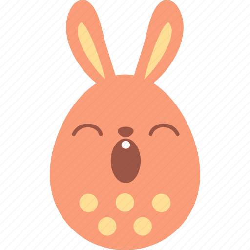 Bunny, easter, egg, emoki, emotion, rabbit, sleepy icon - Download on Iconfinder