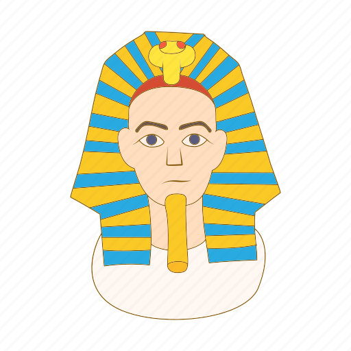Cartoon, culture, egypt, egyptian, mask, pharaoh, tutankhamun icon - Download on Iconfinder