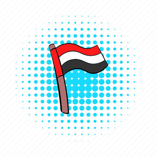 Comics, country, egypt, flag, national, patriotism, wind icon - Download on Iconfinder