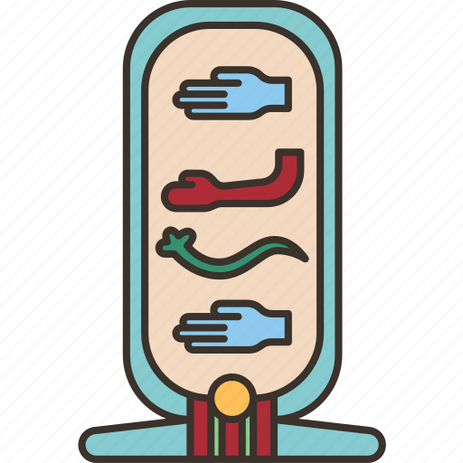Cartouche, name, plate, hieroglyph, egyptian icon - Download on Iconfinder